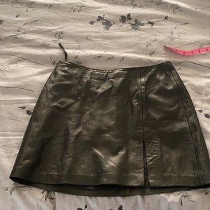 Black Leather BEBE skirt